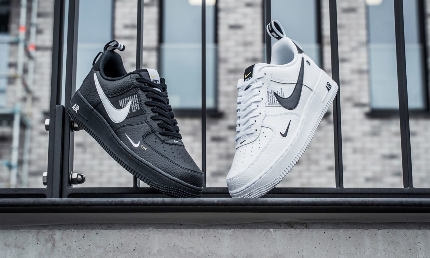 靴 Nike Air Force 1 Low Utility Black/White Nike Air Force 1 Low Utility White Black Men's - AJ7747-100 - US